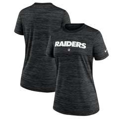 Las Vegas Raiders Women's Sideline Velocity Performance T-Shirt Black | Nike for Sale