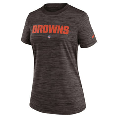 Cleveland Browns Women's Sideline Velocity Performance T-Shirt Brown | Nike for Sale
