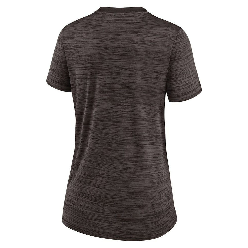 Cleveland Browns Women's Sideline Velocity Performance T-Shirt Brown | Nike for Sale