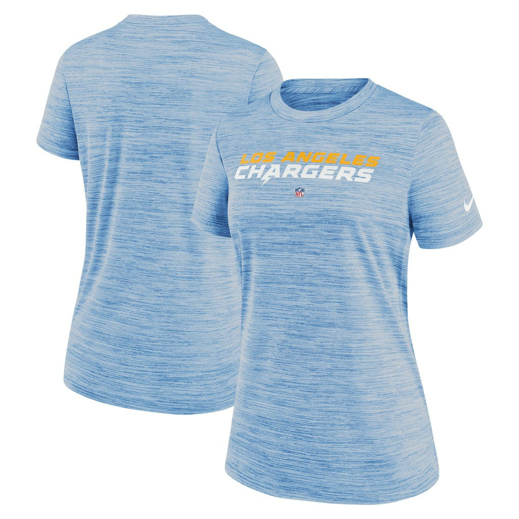 Los Angeles Chargers Women's Sideline Velocity Performance T-Shirt Powder Blue | Nike for Sale