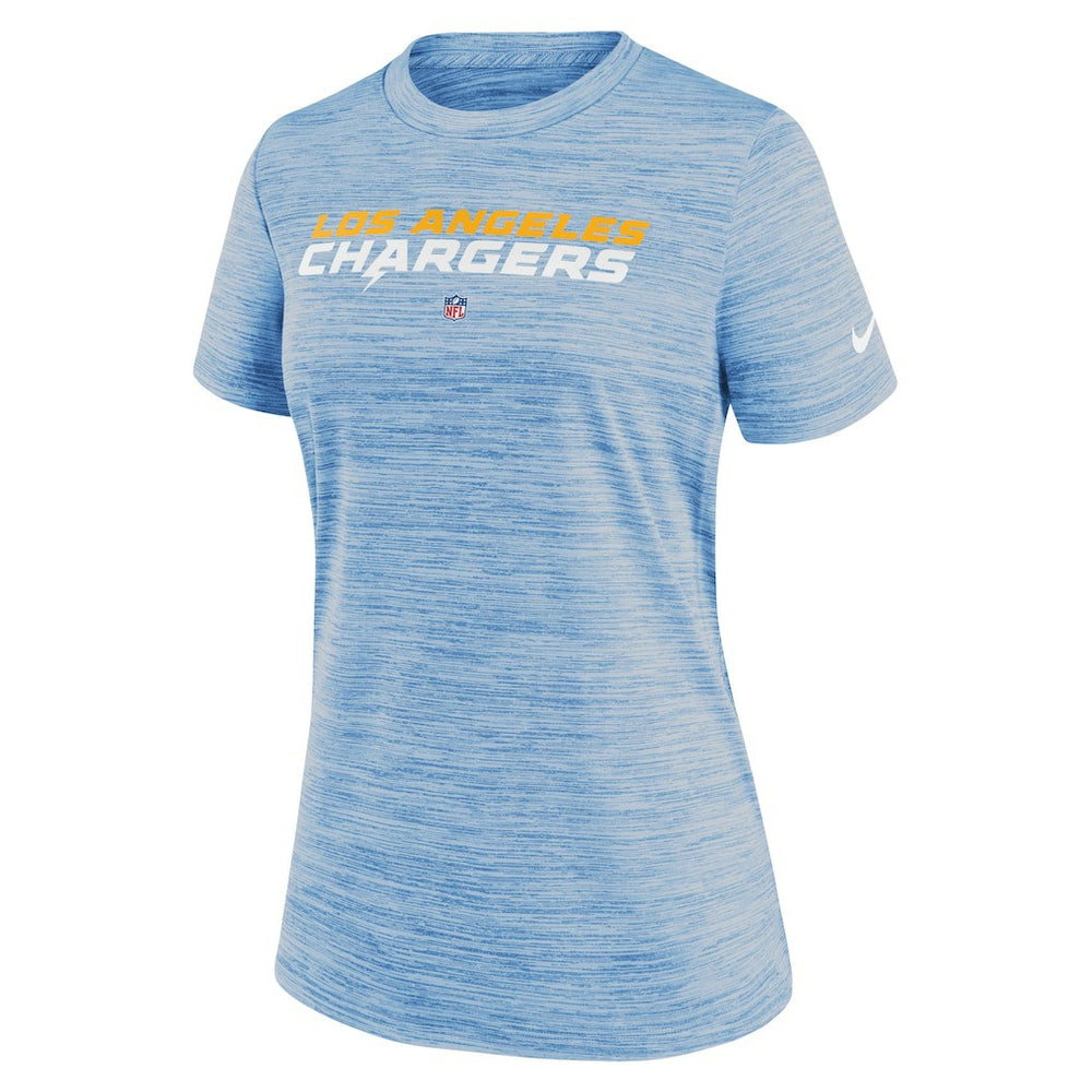 Los Angeles Chargers Women's Sideline Velocity Performance T-Shirt Powder Blue | Nike for Sale