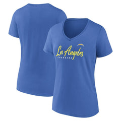 Los Angeles Chargers Women's Shine Time V-Neck T-Shirt Powder Blue | Fanatics