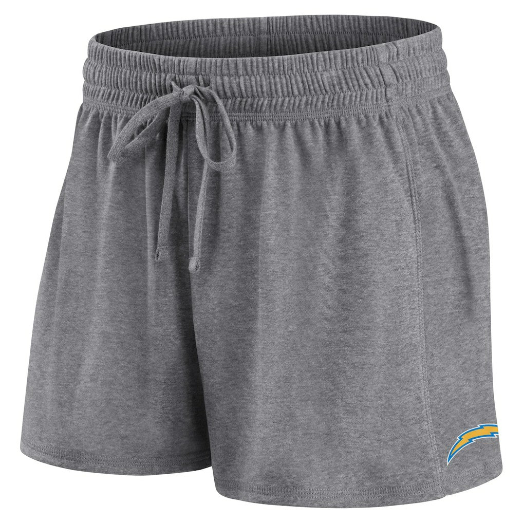 Los Angeles Chargers Women's Script T-Shirt & Shorts Lounge Set Powder Blue/Heather Charcoal | Fanatics
