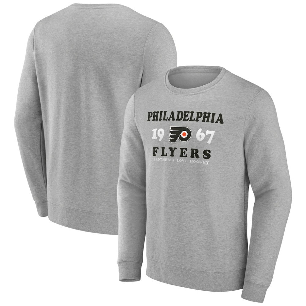 Philadelphia Flyers Fanatics Fierce Competitor Pullover Sweatshirt - Heather Charcoal - NHL