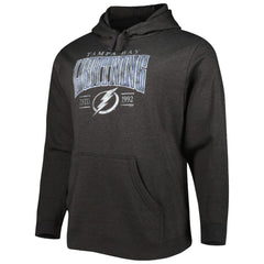Tampa Bay Lightning Fanatics Big & Tall Dynasty Pullover Hoodie - Heather Charcoal - NHL
