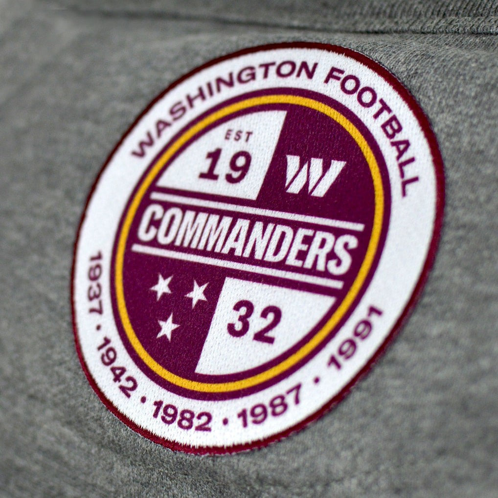 Washington Commanders DC PROPER Signature Raglan Vintage Pullover Sweatshirt Heather Gray | NFL