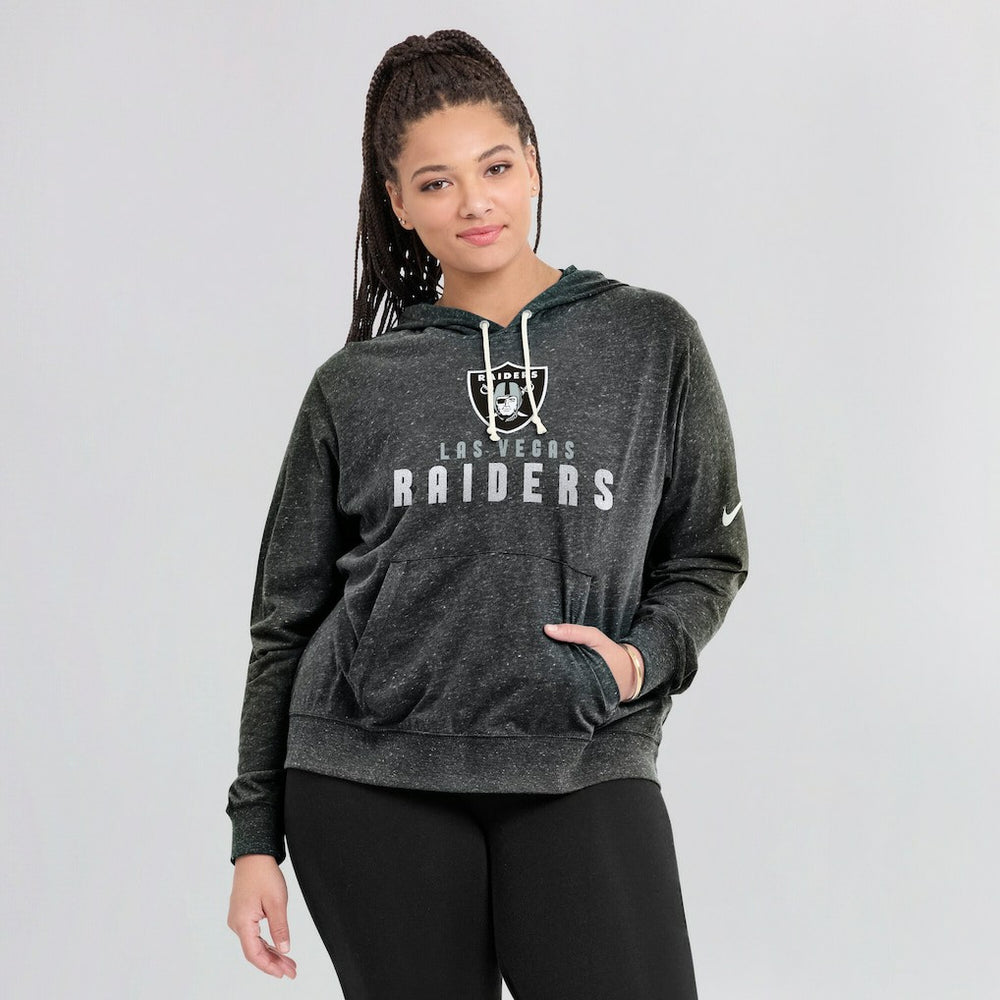 Las Vegas Raiders Women's Gym Vintage Lightweight Pullover Hoodie Black | Nike for Sale