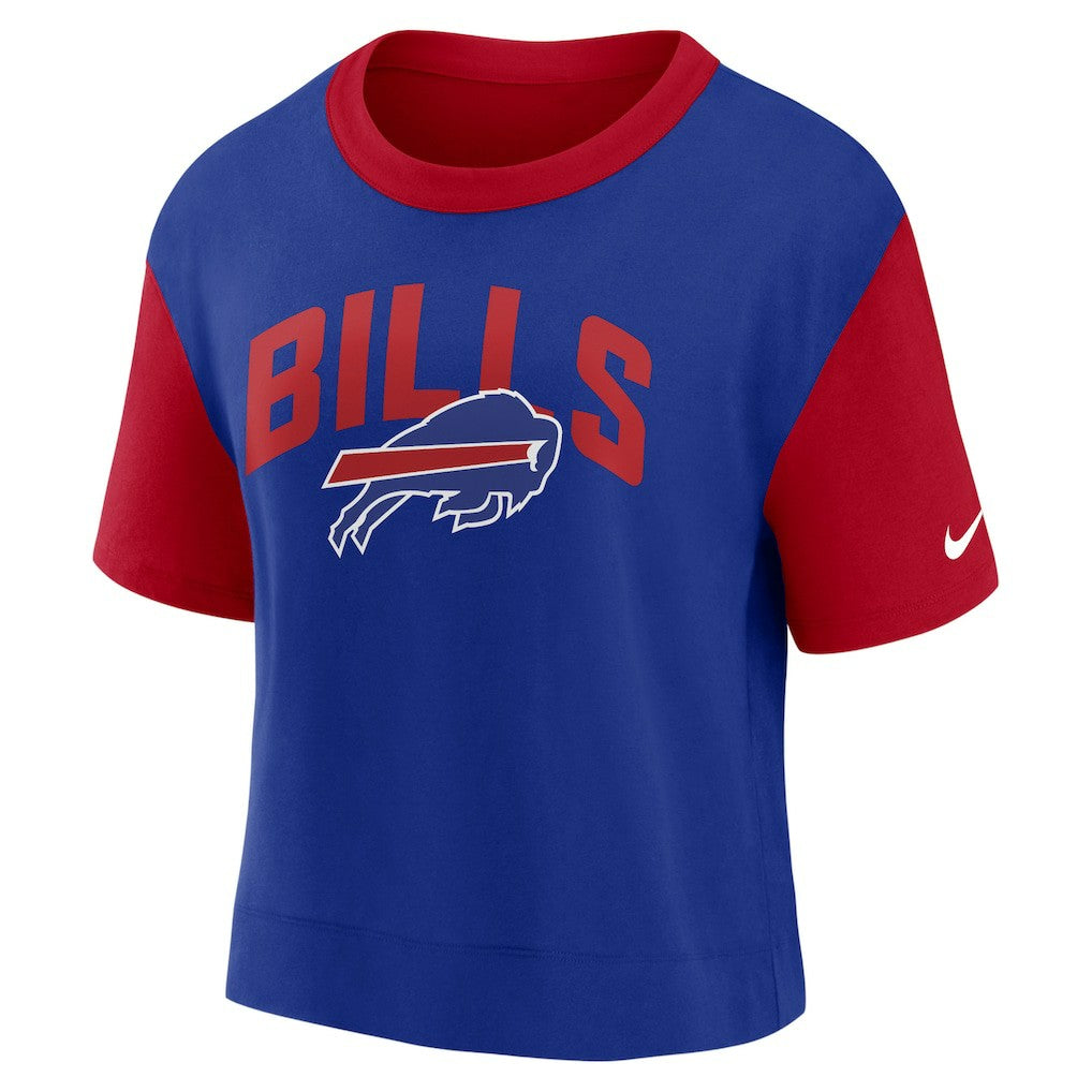Buffalo Bills Women's High Hip Fashion T-Shirt Red/Royal | Nike for Sale