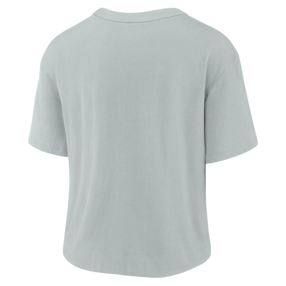 Las Vegas Raiders Women's High Hip Fashion T-Shirt Silver/Black | Nike for Sale
