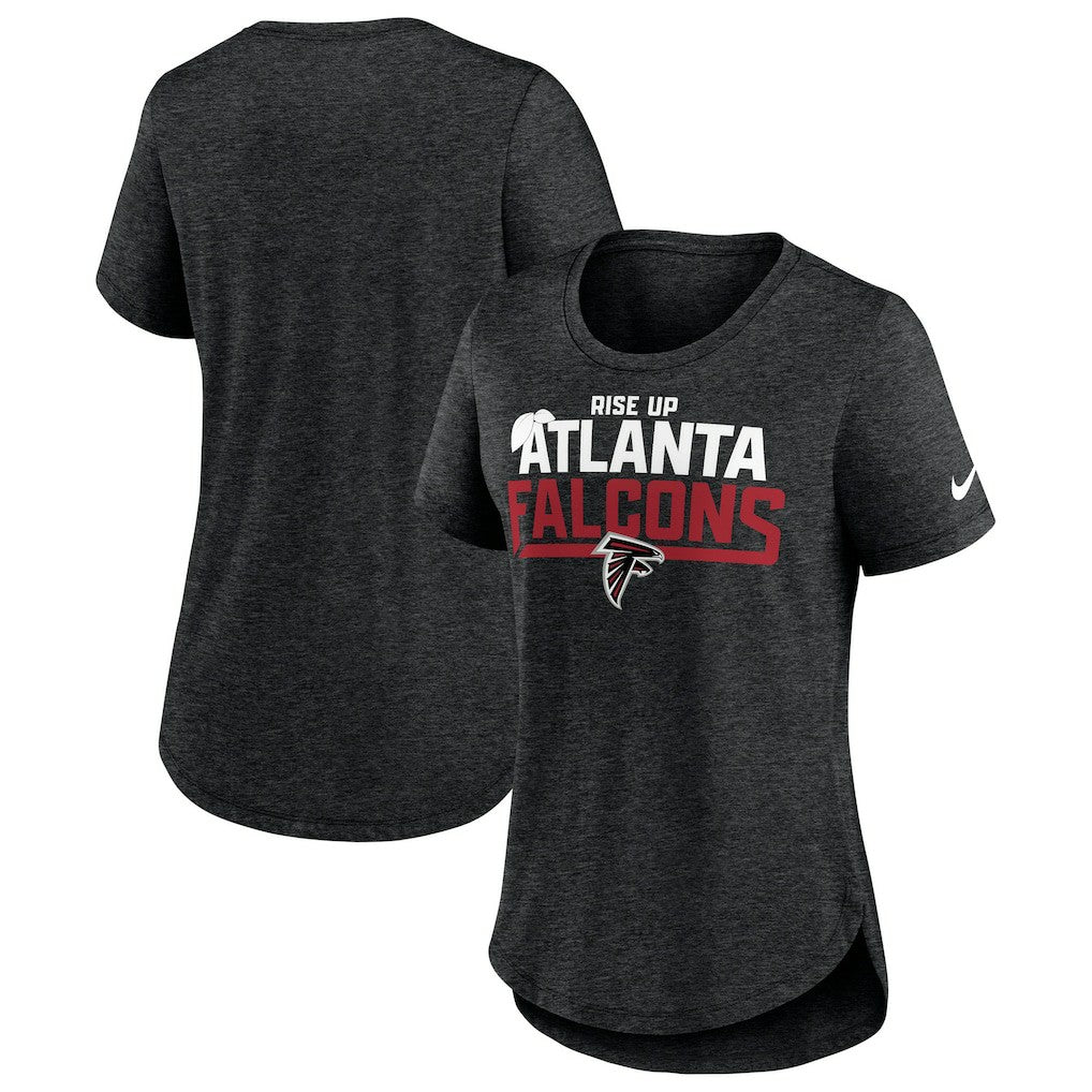 Atlanta Falcons Women's Local Fashion Tri-Blend T-Shirt Heather Black | Nike for Sale