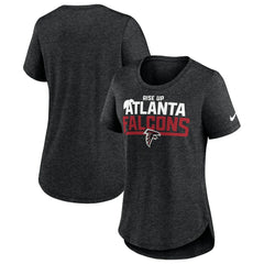 Atlanta Falcons Women's Local Fashion Tri-Blend T-Shirt Heather Black | Nike for Sale