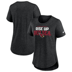 Arizona Cardinals Women's Local Fashion Tri-Blend T-Shirt Heather Black | Nike for Sale