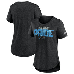Carolina Panthers Women's Local Fashion Tri-Blend T-Shirt Heather Black | Nike for Sale