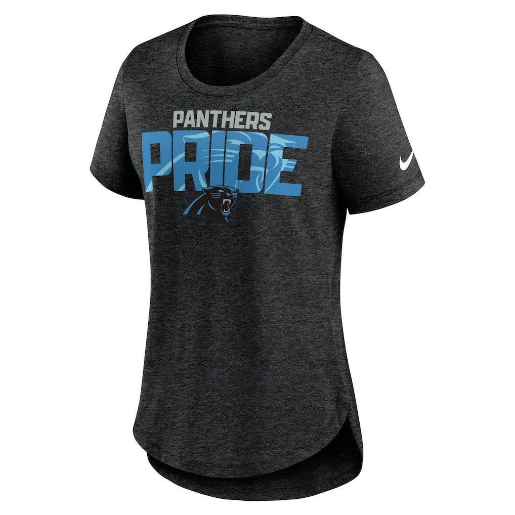 Carolina Panthers Women's Local Fashion Tri-Blend T-Shirt Heather Black | Nike for Sale