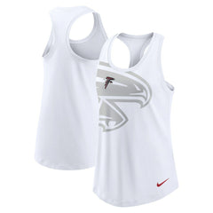 Atlanta Falcons Women's Tri-Blend Scoop Neck Racerback Tank Top White | Nike for Sale