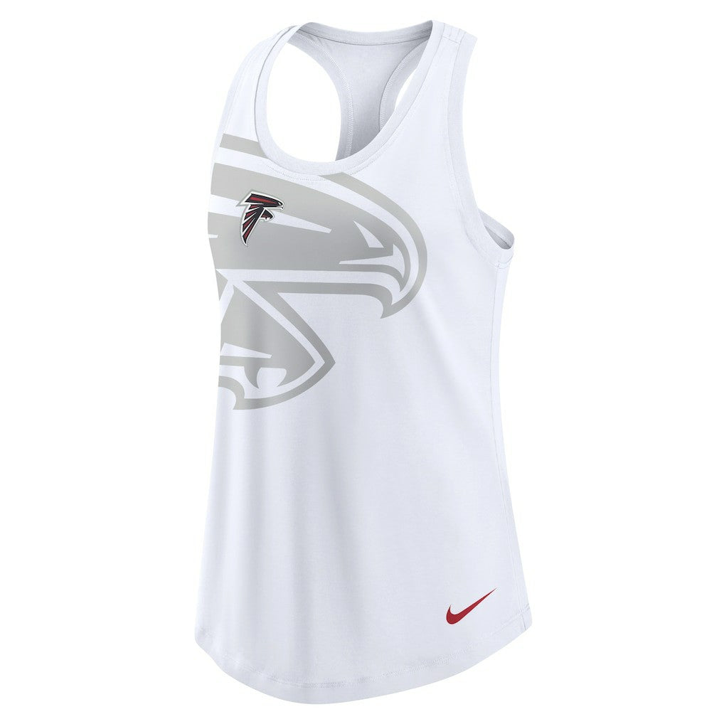 Atlanta Falcons Women's Tri-Blend Scoop Neck Racerback Tank Top White | Nike for Sale