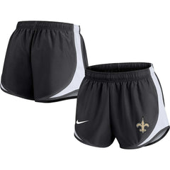 New Orleans Saints Women's Plus Size Tempo Shorts Black | Nike for Sale