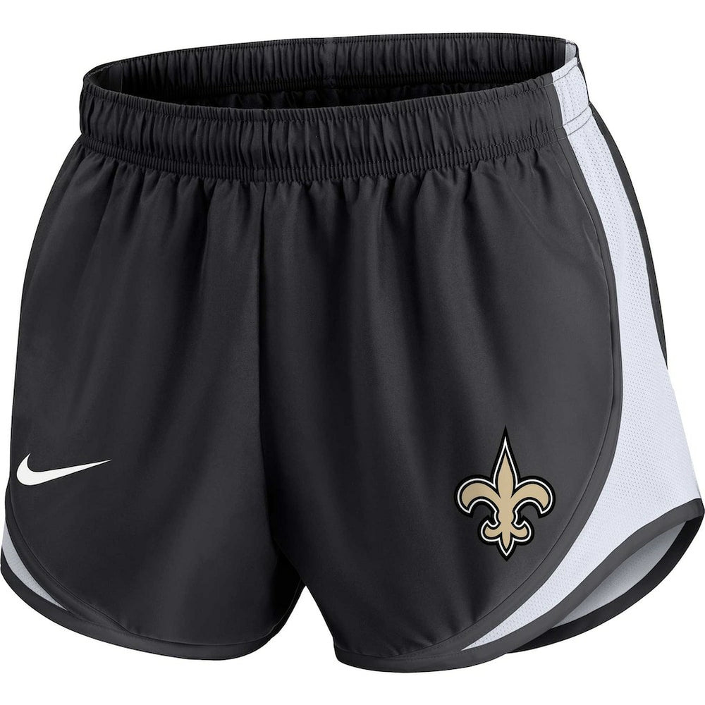 New Orleans Saints Women's Plus Size Tempo Shorts Black | Nike for Sale