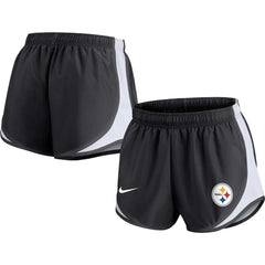 Pittsburgh Steelers Women's Performance Tempo Shorts Black | Nike for Sale