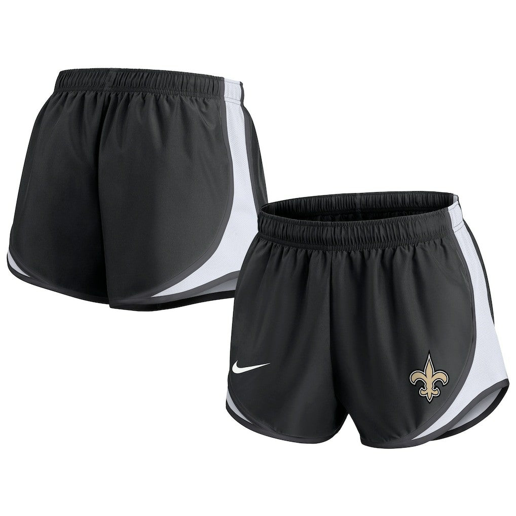 New Orleans Saints Women's Performance Tempo Shorts Black | Nike for Sale