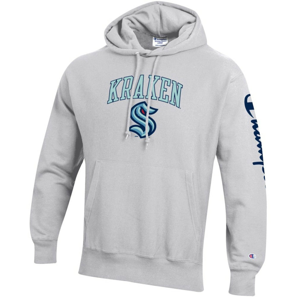Seattle Kraken Champion Reverse Weave Pullover Hoodie - Heather Gray - NHL