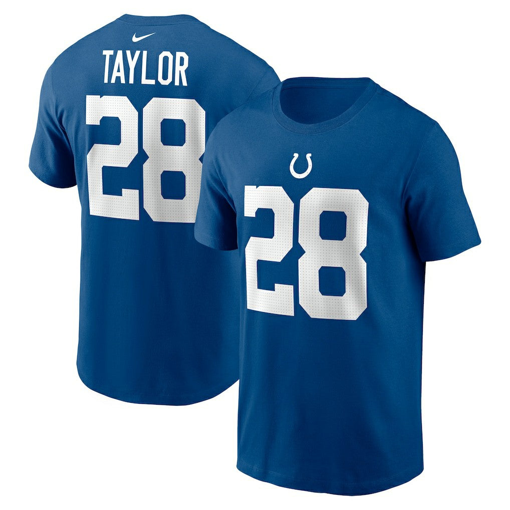 Jonathan Taylor Indianapolis Colts Player Name & Number T-Shirt Royal | Nike for Sale