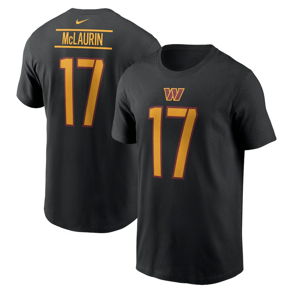 Terry McLaurin Washington Commanders Player Name & Number T-Shirt Black | Nike for Sale