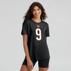 Joe Burrow Cincinnati Bengals Women's Player Name & Number T-Shirt Black | Nike for Sale