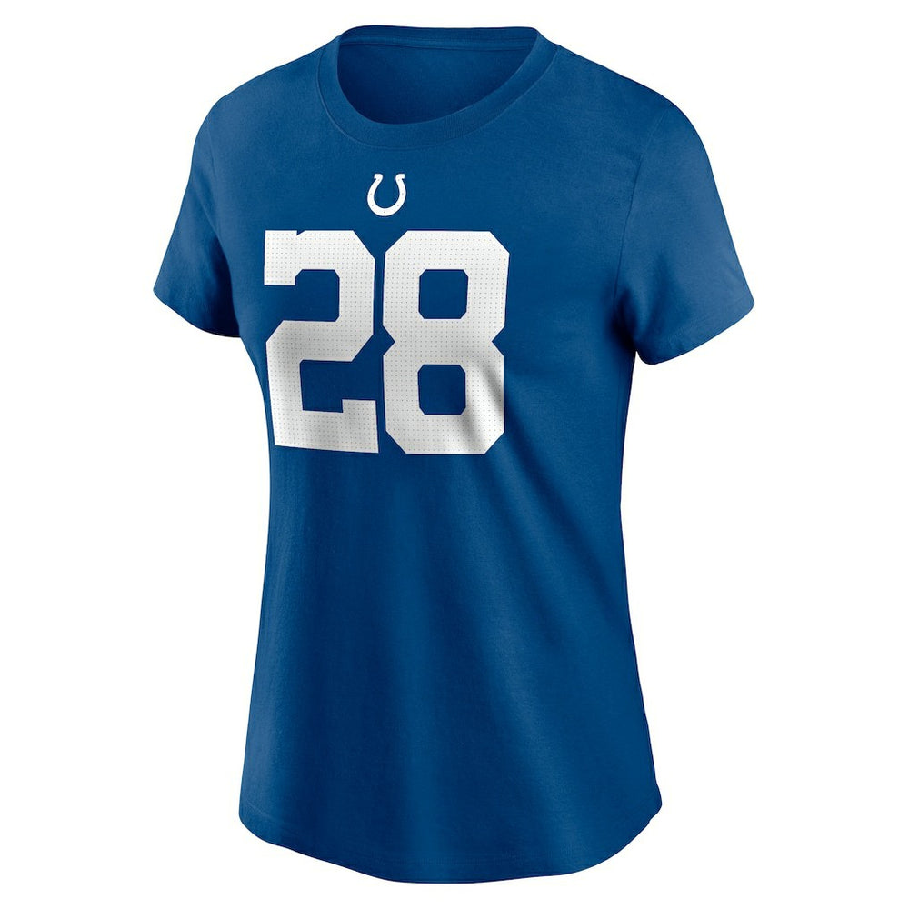 Jonathan Taylor Indianapolis Colts Women's Player Name & Number T-Shirt Royal | Nike for Sale
