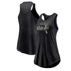 Chicago White Sox Fanatics Women's Simplicity Swing Racerback Scoop Neck Tank Top - MLB