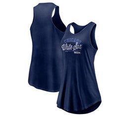 Chicago White Sox Fanatics Women's Simplicity Swing Racerback Scoop Neck Tank Top - MLB