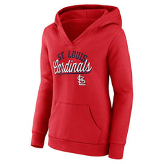 St. Louis Cardinals Fanatics Women's Simplicity Crossover V-Neck Pullover Hoodie - MLB