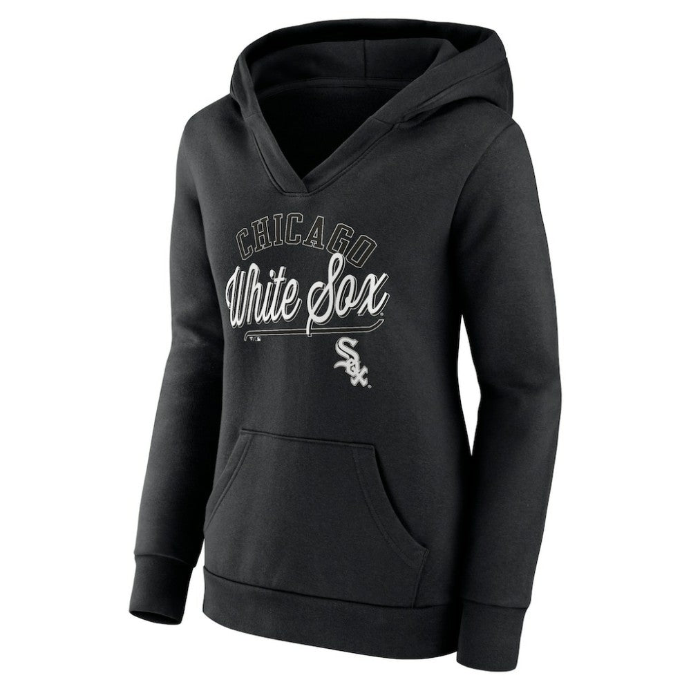 Chicago White Sox Fanatics Women's Simplicity Crossover V-Neck Pullover Hoodie - MLB