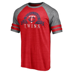 Minnesota Twins Fanatics Utility Two-Stripe Raglan Tri-Blend T-Shirt - MLB