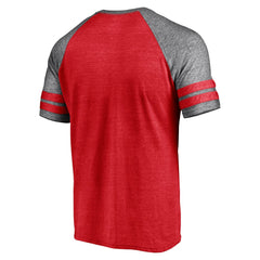 Minnesota Twins Fanatics Utility Two-Stripe Raglan Tri-Blend T-Shirt - MLB