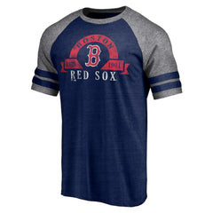 Boston Red Sox Fanatics Utility Two-Stripe Raglan Tri-Blend T-Shirt - MLB