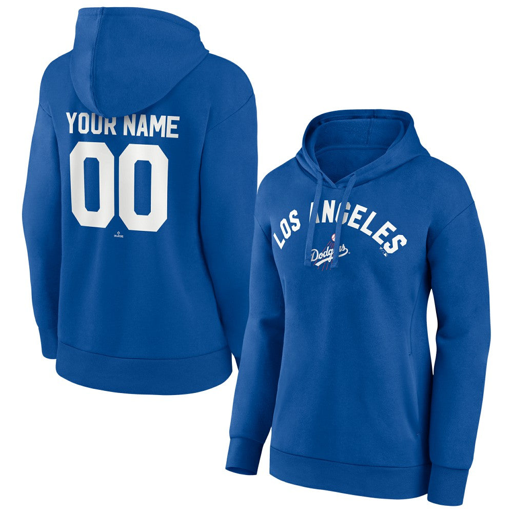 Los Angeles Dodgers Women's Personalized Cooperstown Collection Winning Streak Pullover Hoodie - MLB