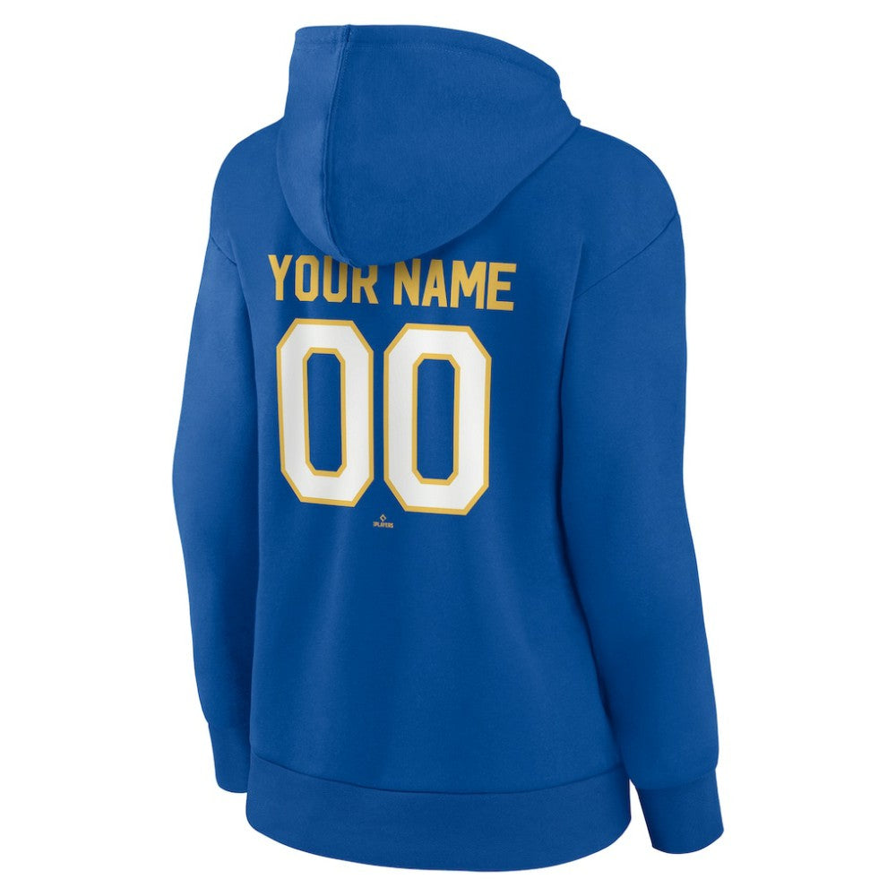 Milwaukee Brewers Women's Personalized Cooperstown Collection Winning Streak Pullover Hoodie - MLB