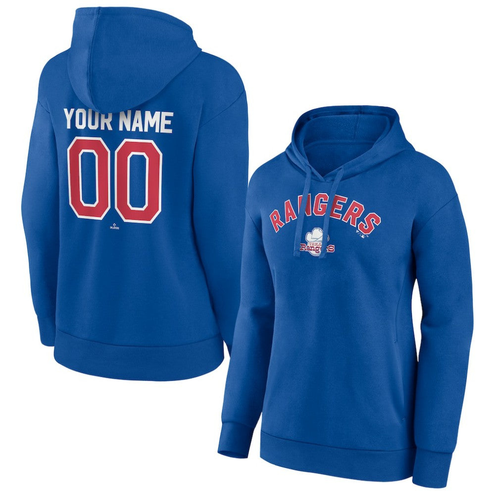 Texas Rangers Women's Personalized Cooperstown Collection Winning Streak Pullover Hoodie - MLB