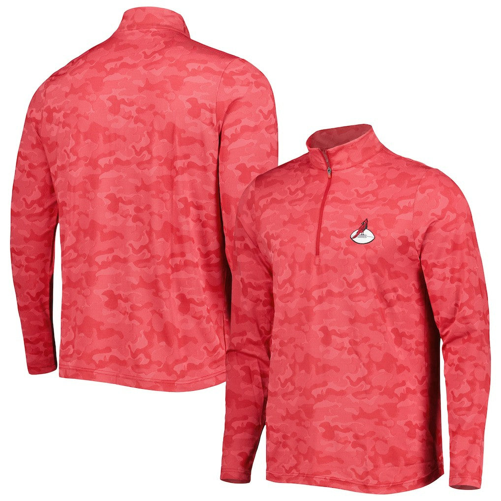 Arizona Cardinals Antigua Brigade Throwback Quarter-Zip Top Red | NFL