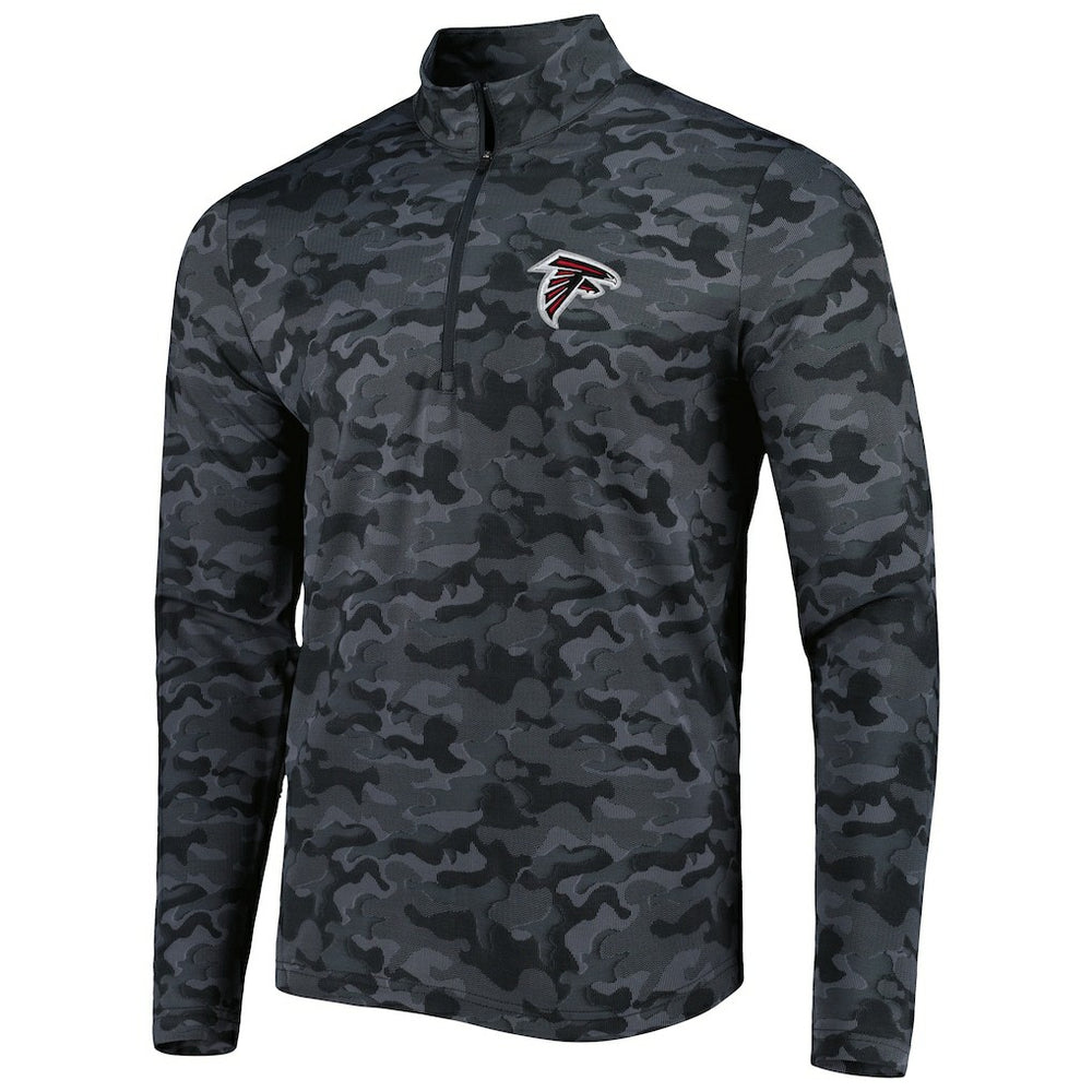 Atlanta Falcons Antigua Brigade Quarter-Zip Sweatshirt Black | NFL