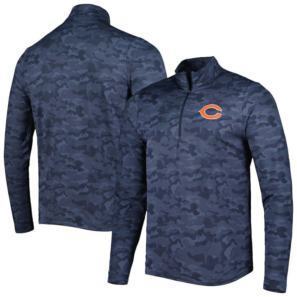 Chicago Bears Antigua Brigade Quarter-Zip Sweatshirt Navy | NFL