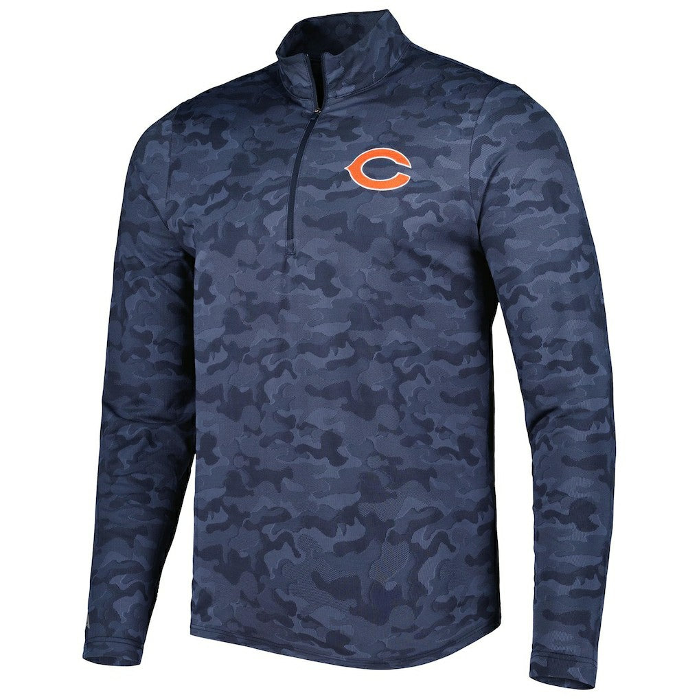 Chicago Bears Antigua Brigade Quarter-Zip Sweatshirt Navy | NFL