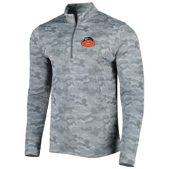 Chicago Bears Antigua Brigade Throwback Quarter-Zip Top Gray | NFL