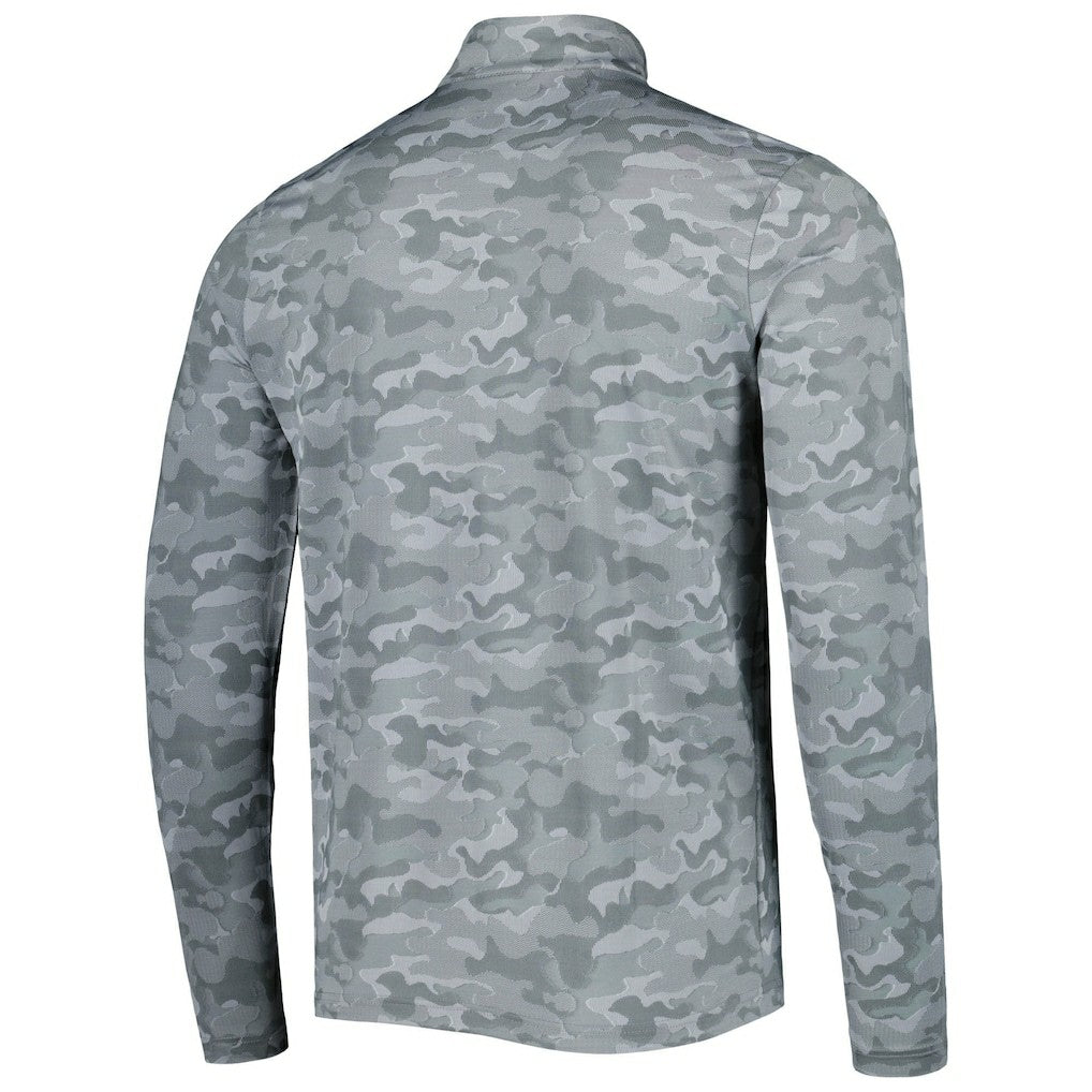Chicago Bears Antigua Brigade Throwback Quarter-Zip Top Gray | NFL