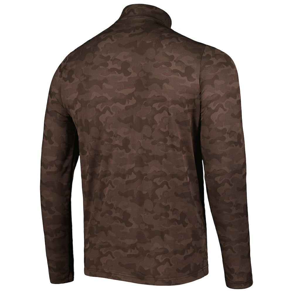 Cleveland Browns Antigua Brigade Quarter-Zip Sweatshirt Brown | NFL