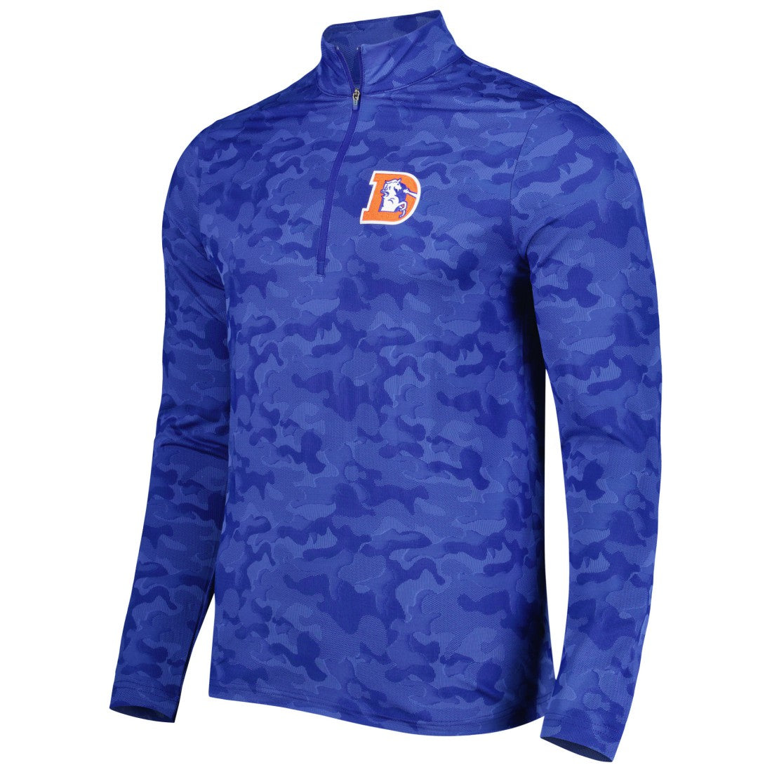 Denver Broncos Antigua Brigade Throwback Quarter-Zip Top Royal | NFL