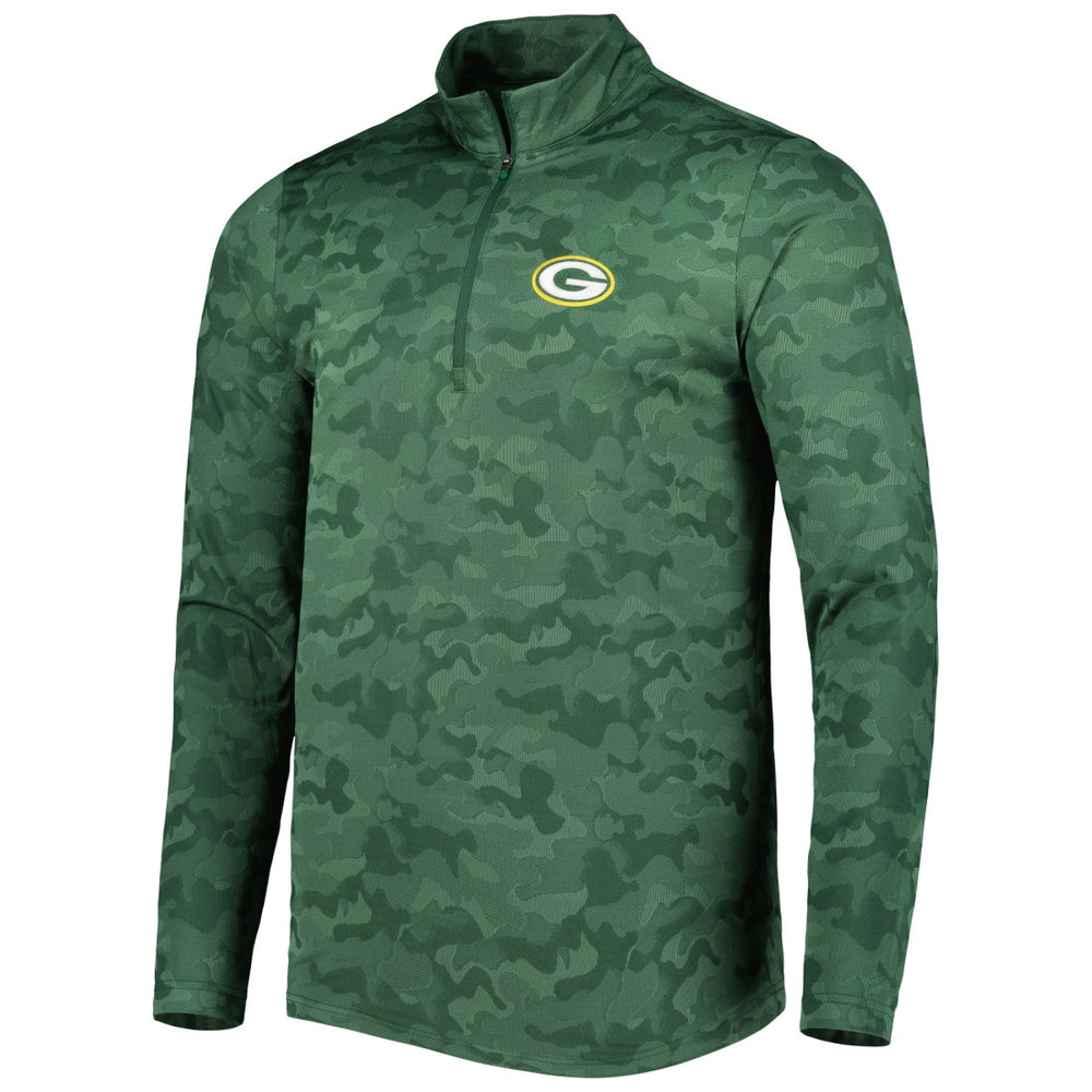 Green Bay Packers Antigua Brigade Quarter-Zip Sweatshirt Green | NFL