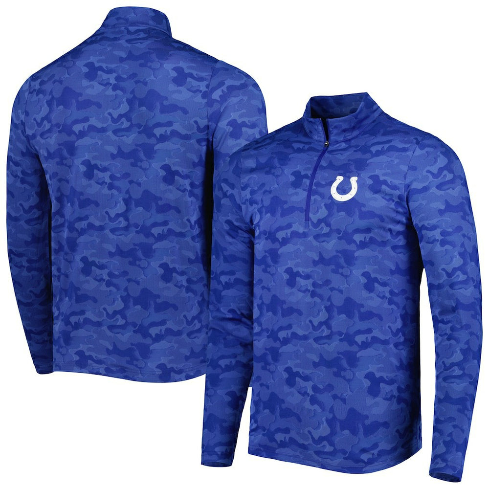 Indianapolis Colts Antigua Brigade Quarter-Zip Sweatshirt Royal | NFL