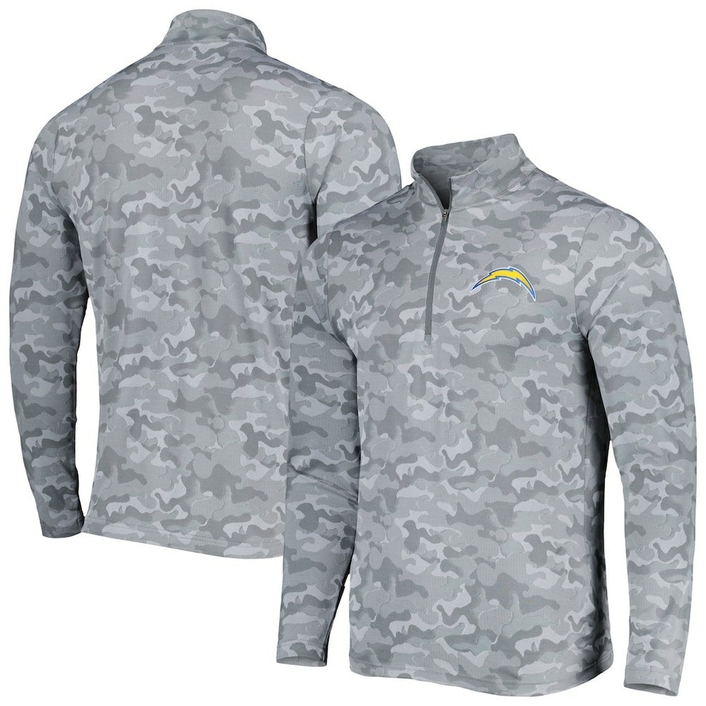 Los Angeles Chargers Antigua Brigade Quarter-Zip Sweatshirt Gray | NFL